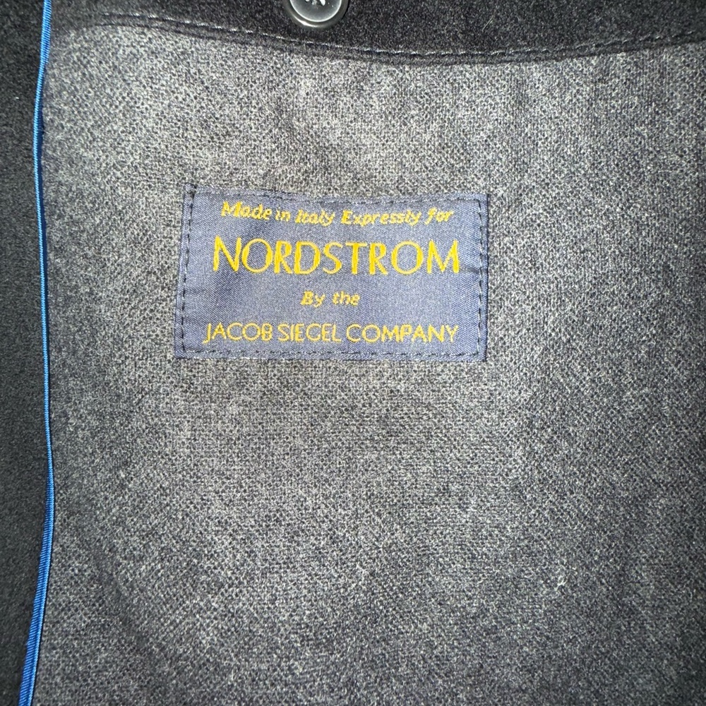 NWOT Made in Italy Mens Classic Black Trench Coat with Timeless Elegance - Picture 5 of 8